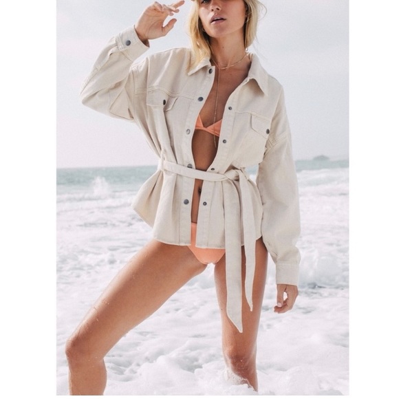 AMUSE SOCIETY dorr woven Jacket in Sand - Picture 3 of 5